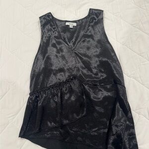 Kensie Shimmering Black Sleeveless Blouse